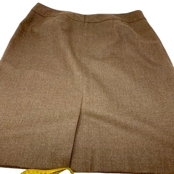 VTG Pendleton Virgin Wool Pencil Skirt 16 Petite Truffle Brown Lined Knee Length - Picture 10 of 12